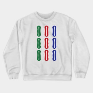 Nine Bamboo Stick String Jiu Tiao 索 Tile. It's Mahjong Time! Crewneck Sweatshirt